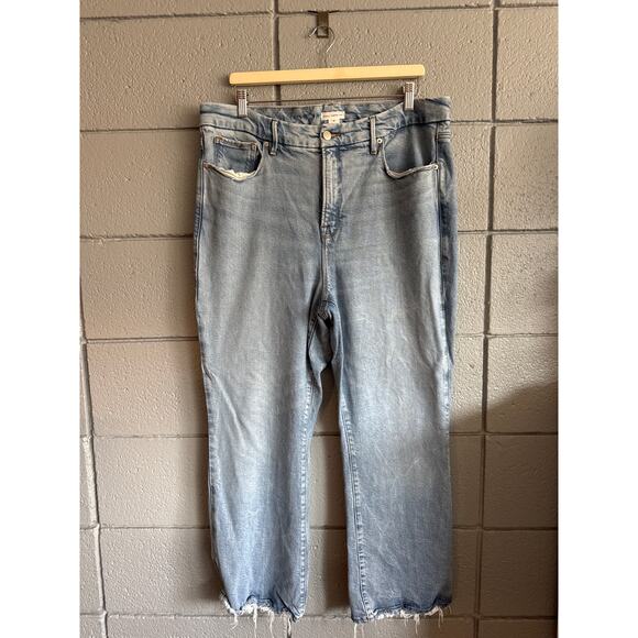 Women's Good American Good Legs Crop Mini Boot in Indigo 510 size 16 Bohemian - Picture 2 of 7